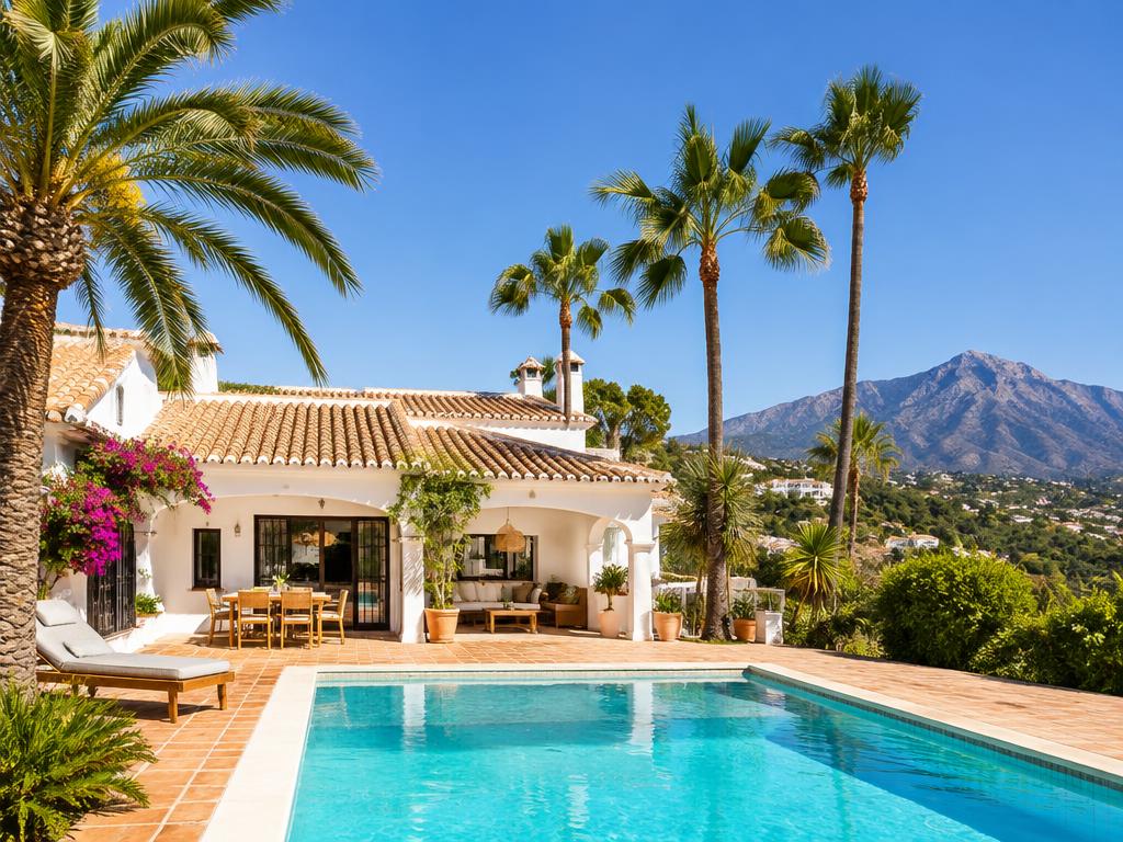 Sunny Spanish villa with pool